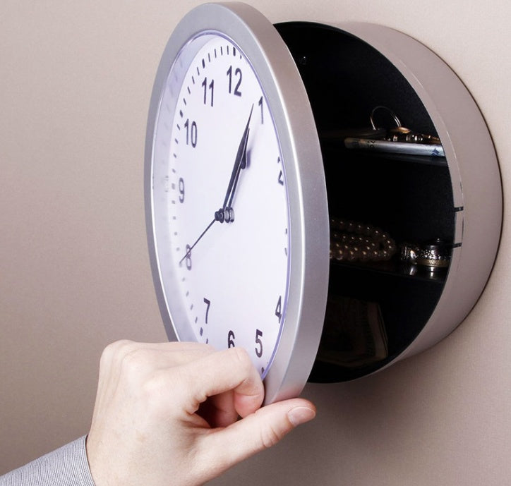 Clock safe jewelry safe storage clock