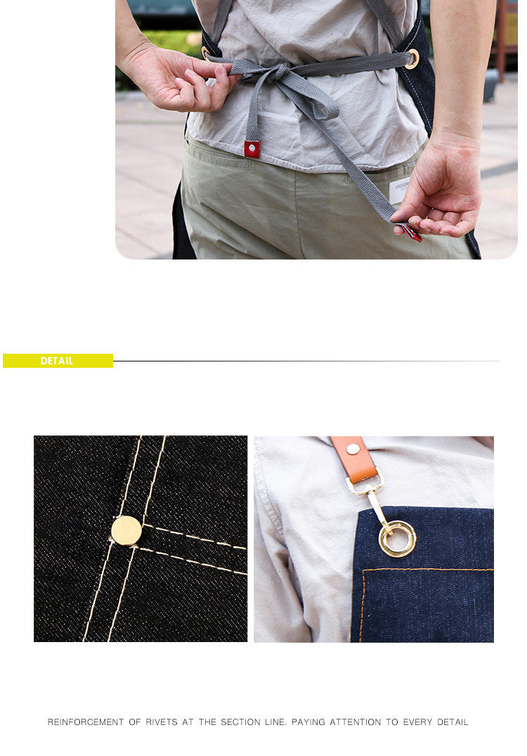 Fashionable Men's Wear-resistant Work Clothes Aprons