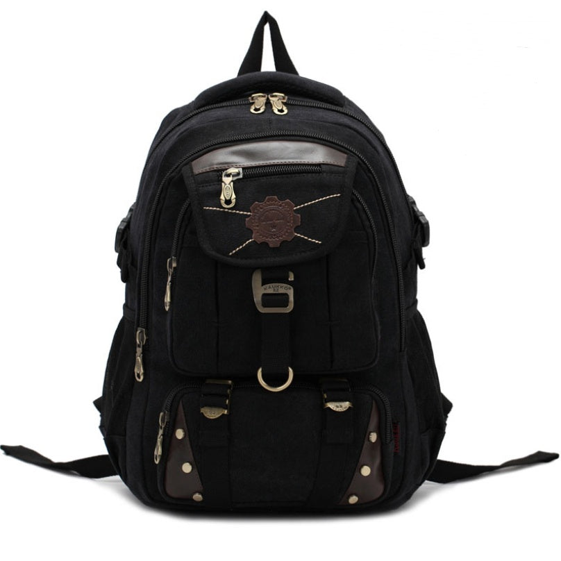 Canvas Hiking & Laptop Backpack – 20–35L Outdoor Daypack for Men