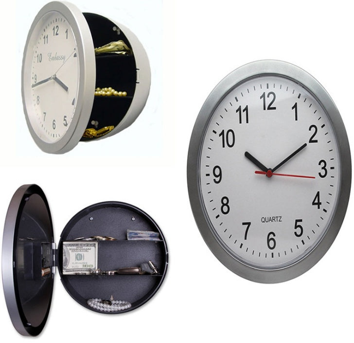 Clock safe jewelry safe storage clock