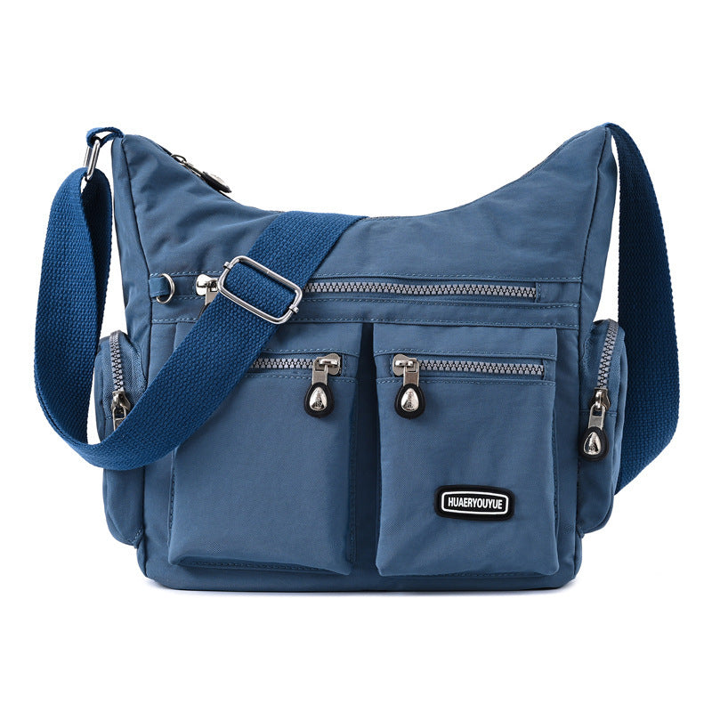 Women's Waterproof Nylon Crossbody Bag – Multi-Pocket Shoulder Bag with Retro Style