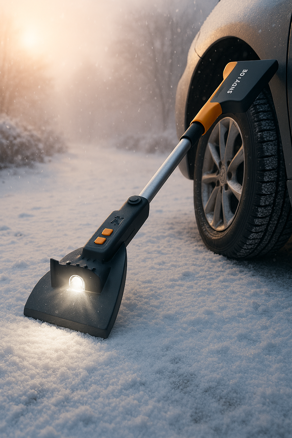 3 In 1 Car Snow Removal Shovel Tool Telescopic Windshield Ice Scraper Snow Brush