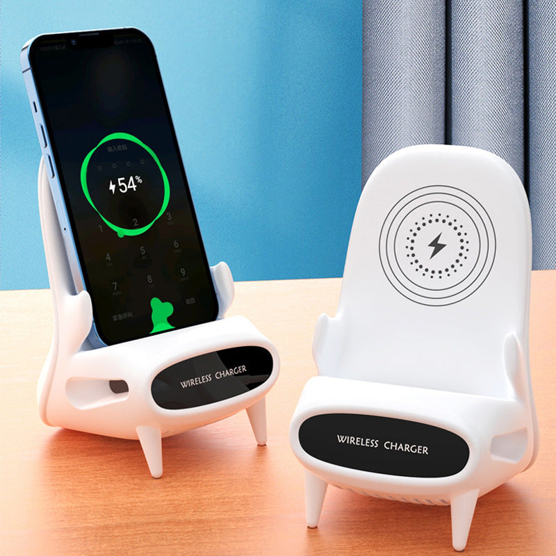 Portable Mini Chair Charger Desk Mobile Phone Holder Wireless 10W Fast Charge Special Gift