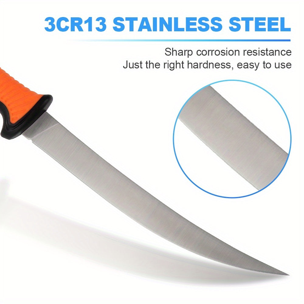 Fisherman's Knife With Orange Handle