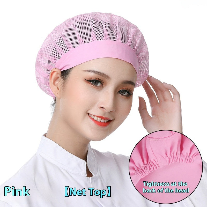 Wide Brim Mesh Chef Hat – Breathable Food Service Cap for Men & Women