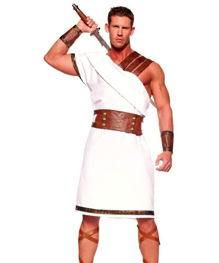 Halloween Cosplay Ancient Greek King Gladiator Costume Couple Outfit Stage
