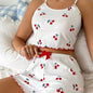 Summer Suspender Elastic Shorts Pajamas Women's Suit