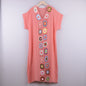Hook Flower Stitching Irregular Slit Sun Protection Beach V-neck Dress