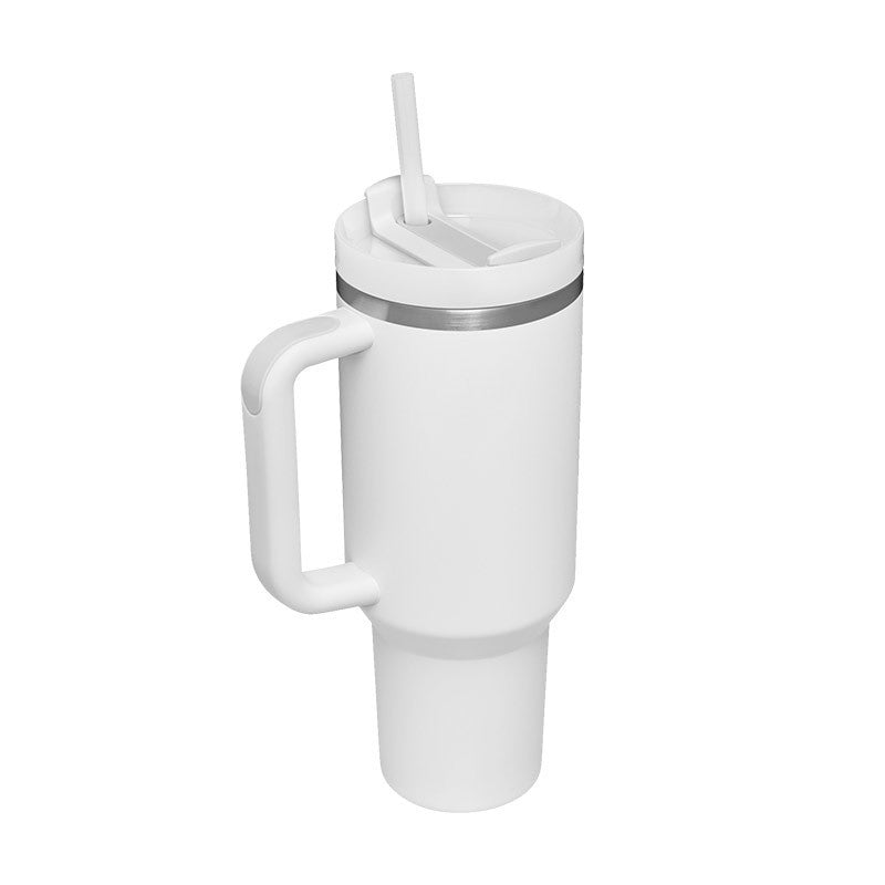 40 Oz Tumbler With Handle Straw Insulated, Stainless Steel Spill Proof Vacuum Coffee Cup Tumbler With Lid Tapered Mug Gifts Suitable For Car Gym Office Travel