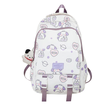 Cute Cartoon Printed Backpack Large Capacity Schoolbag