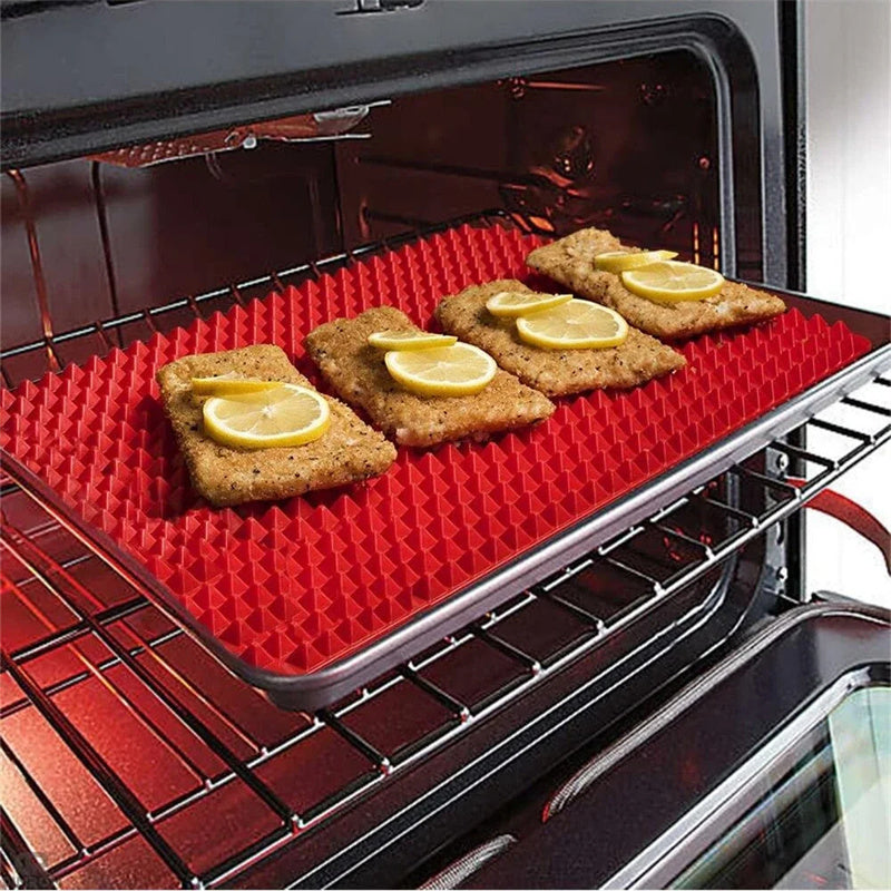 Non-Stick Silicone Pyramid Cooking Baking Mat With Grid Versatile Heat-Resistant Mat Kitchen Tools Kitchen Gadgets