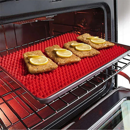 Non-Stick Silicone Pyramid Cooking Baking Mat With Grid Versatile Heat-Resistant Mat Kitchen Tools Kitchen Gadgets