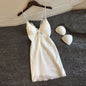 Women's Sexy Lingerie Elastic Satin Sling Home Pajamas With Chest Pad Multicolor