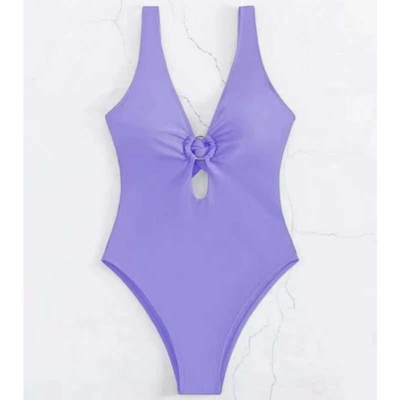 Solid Color Bikini Swimsuit Beach Apparel