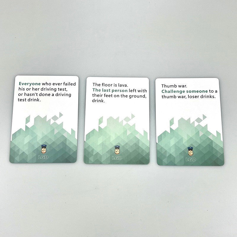 English Let's Get Drunk Party Board Games Card