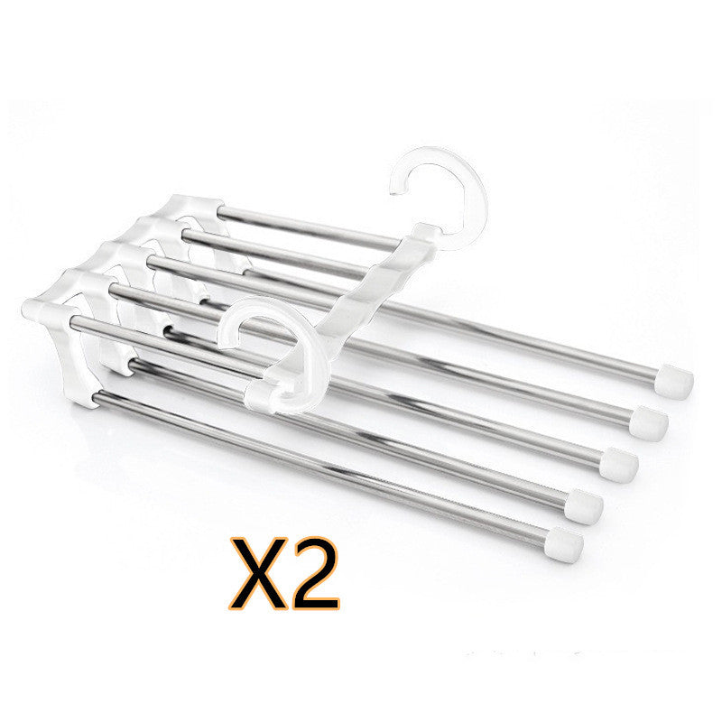 5 In 1 Wardrobe Hanger Multi-functional Clothes Hangers Stainless Steel Magic Wardrobe Clothing Hangers For Clothes Rack