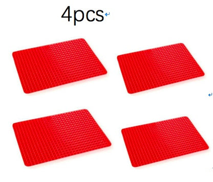 Non-Stick Silicone Pyramid Cooking Baking Mat With Grid Versatile Heat-Resistant Mat Kitchen Tools Kitchen Gadgets