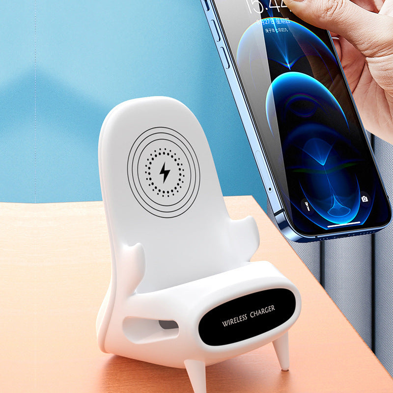 Portable Mini Chair Charger Desk Mobile Phone Holder Wireless 10W Fast Charge Special Gift