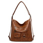 Soft leather diagonal shoulder bag