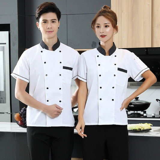 Summer Men's Chef Clothes Short Sleeve