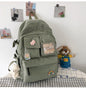 Small Canvas Net Neutral Student Schoolbag
