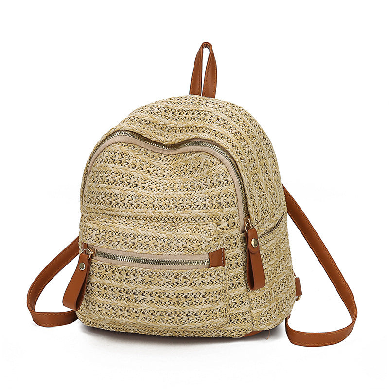 Straw Woven Backpack