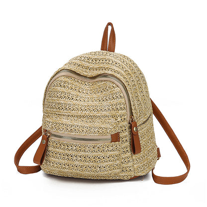 Straw Woven Backpack