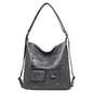 Soft leather diagonal shoulder bag