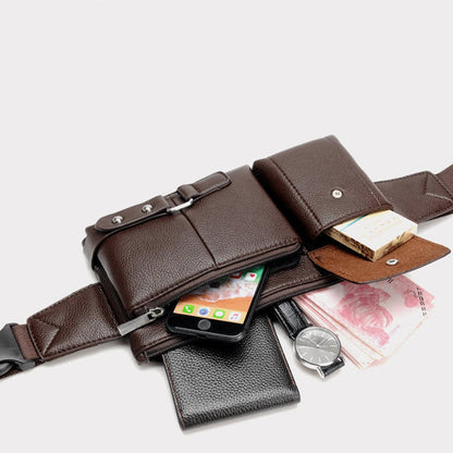 Men's Belt Bag Classic Solid Color Waist Bag Outdoor Leisure Travel Fanny Pack Purse
