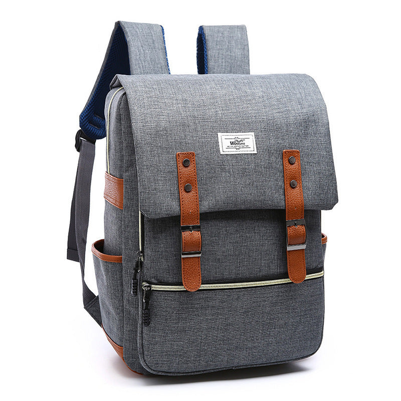 Vintage men women canvas backpacks school bags for laptop backpack with USB charging fashion travel