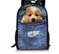 Cat Backpack Cute 3D Animal Denim Backpacks for Children Boys Girls Casual Kids School Bag Mochila Travel Backpack