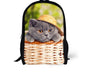 Cat Backpack Cute 3D Animal Denim Backpacks for Children Boys Girls Casual Kids School Bag Mochila Travel Backpack