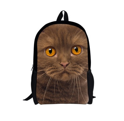 Cat Backpack Cute 3D Animal Denim Backpacks for Children Boys Girls Casual Kids School Bag Mochila Travel Backpack