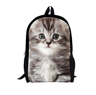 Cat Backpack Cute 3D Animal Denim Backpacks for Children Boys Girls Casual Kids School Bag Mochila Travel Backpack