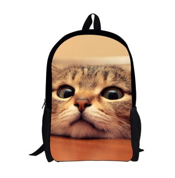 Cat Backpack Cute 3D Animal Denim Backpacks for Children Boys Girls Casual Kids School Bag Mochila Travel Backpack