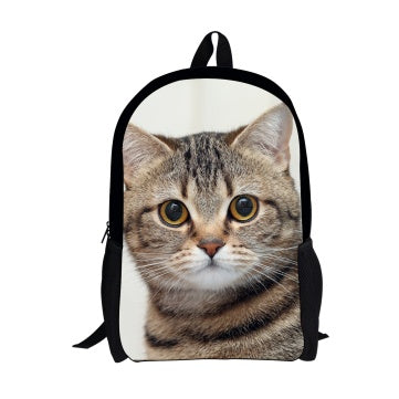 Cat Backpack Cute 3D Animal Denim Backpacks for Children Boys Girls Casual Kids School Bag Mochila Travel Backpack