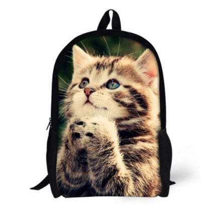 Cat Backpack Cute 3D Animal Denim Backpacks for Children Boys Girls Casual Kids School Bag Mochila Travel Backpack