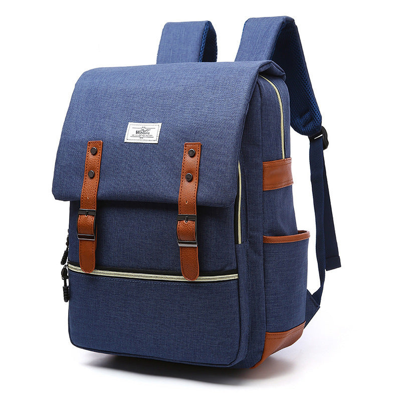 Vintage men women canvas backpacks school bags for laptop backpack with USB charging fashion travel