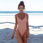 One-piece Swimsuit Sexy Solid Color