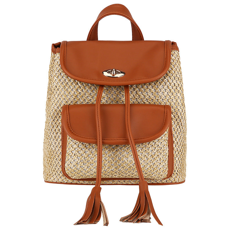 Fashion Straw Woven Large-Capacity Female Bag
