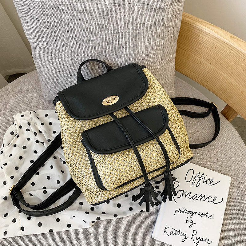 Fashion Straw Woven Large-Capacity Female Bag