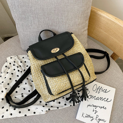 Fashion Straw Woven Large-Capacity Female Bag