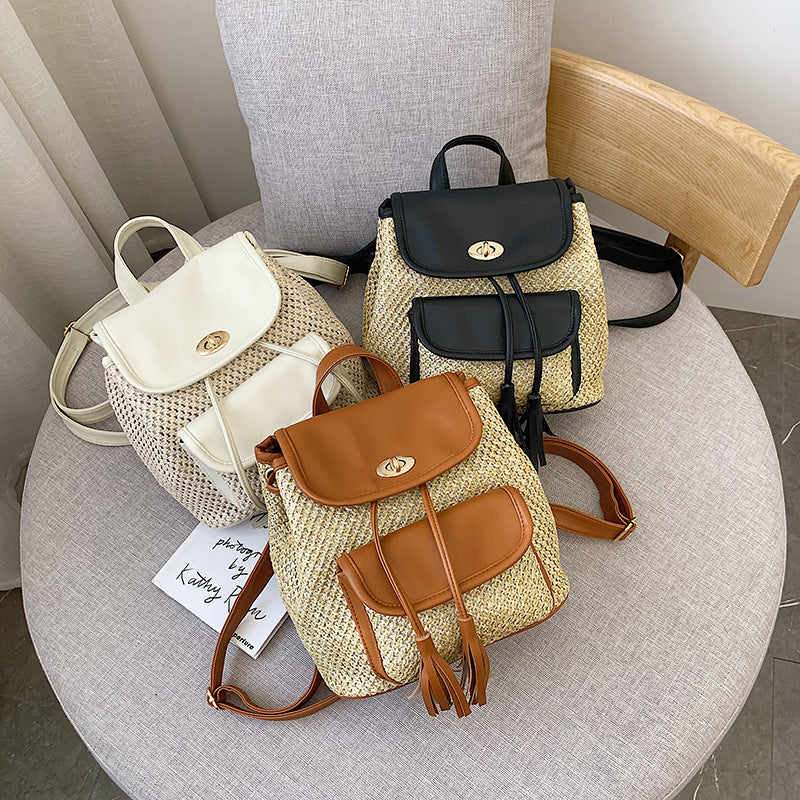 Fashion Straw Woven Large-Capacity Female Bag