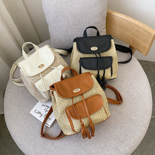 Fashion Straw Woven Large-Capacity Female Bag