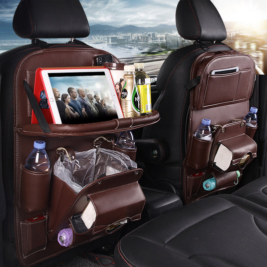 Car Storage Bag Multifunction Seat Back Tray Hanging Bag Waterproof Car Organizer Automotive Interior Accessories