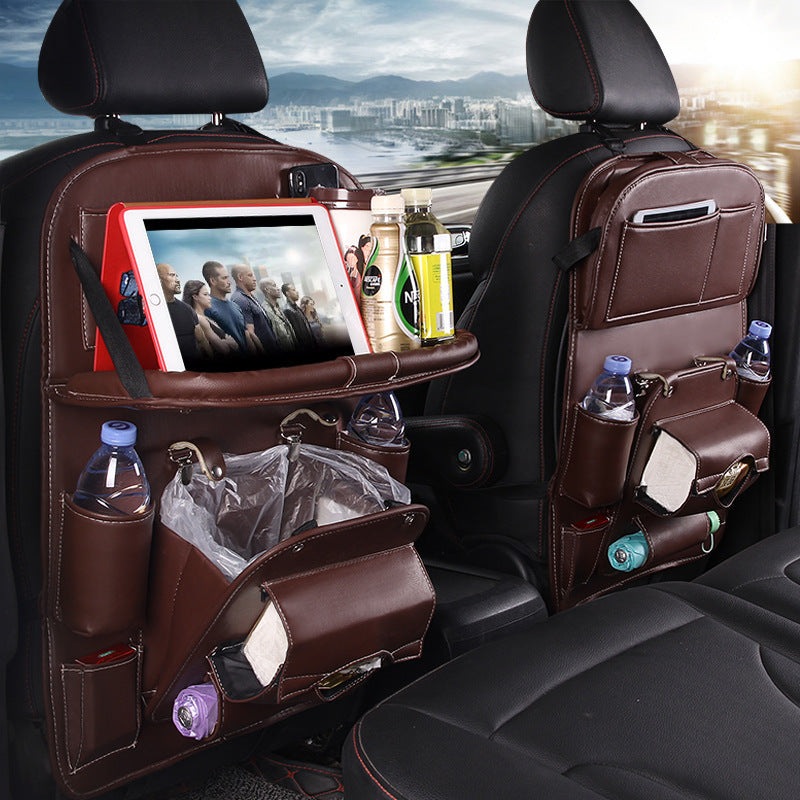 Car Storage Bag Multifunction Seat Back Tray Hanging Bag Waterproof Car Organizer Automotive Interior Accessories