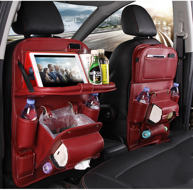 Car Storage Bag Multifunction Seat Back Tray Hanging Bag Waterproof Car Organizer Automotive Interior Accessories