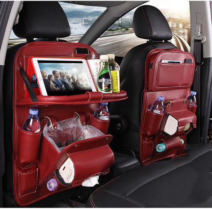 Car Storage Bag Multifunction Seat Back Tray Hanging Bag Waterproof Car Organizer Automotive Interior Accessories