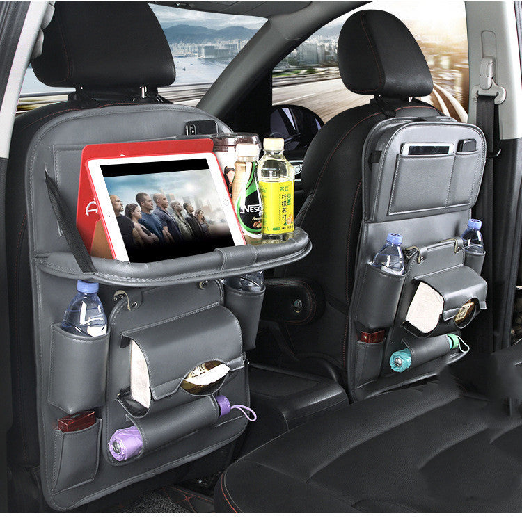 Car Storage Bag Multifunction Seat Back Tray Hanging Bag Waterproof Car Organizer Automotive Interior Accessories