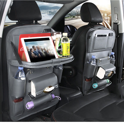 Car Storage Bag Multifunction Seat Back Tray Hanging Bag Waterproof Car Organizer Automotive Interior Accessories